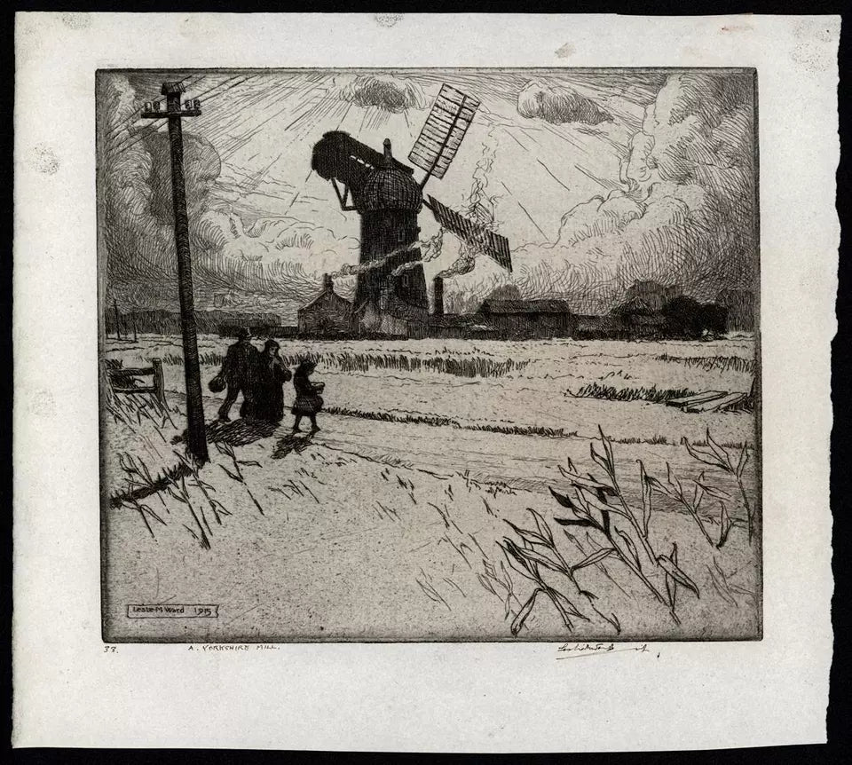 Leslie Moffat Ward (1888-1978) - Signed Etching - A Yorkshire Mill