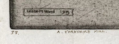 Leslie Moffat Ward (1888-1978) - Signed Etching - A Yorkshire Mill