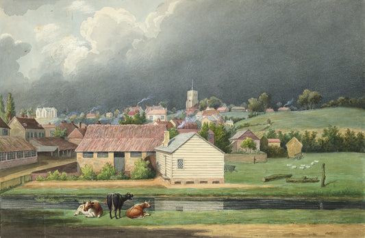 William Hubbard (1804-1870) Watercolour Painting - Crayford From The Premises Of Mrs Swaisland’s