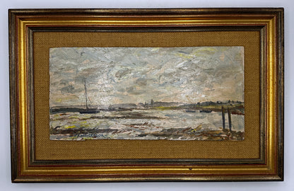 David Roy Macgregor (1925-2003) - Oil Painting - Marsh Tide Blakeney Norfolk