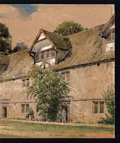 Arthur Charles Fare (1876-1958) Watercolour Painting - The Stables Lacock Abbey