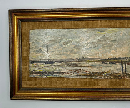 David Roy Macgregor (1925-2003) - Oil Painting - Marsh Tide Blakeney Norfolk