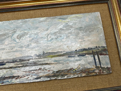 David Roy Macgregor (1925-2003) - Oil Painting - Marsh Tide Blakeney Norfolk