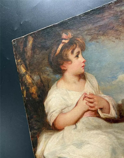 After Joshua Reynolds - Oil On Canvas - The Age Of Innocence - 19th Century