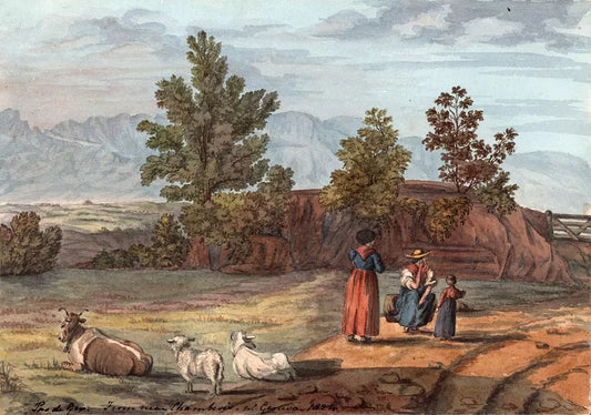 Elizabeth Campbell (1783-1861) Watercolour Painting - Pregny-Chambesy, Near Geneva, Switzerland 1824