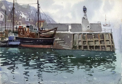 Arthur Royce Bradbury (1892-1977) Watercolour Painting - Brixham Devon 1957