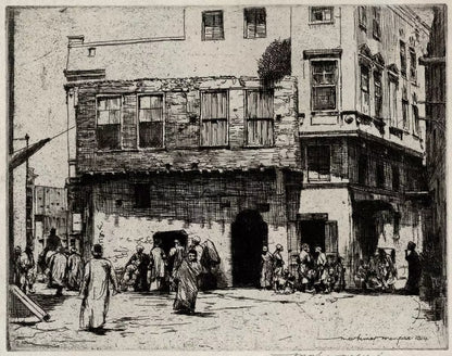 Mortimer Luddington Menpes - Pencil Signed Etching - Street Scene Cairo - 1914