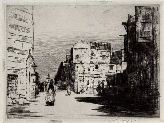 Mortimer Luddington Menpes - Signed Etching - On The Way To Cairo Egypt