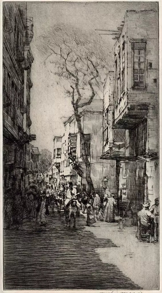 Mortimer Luddington Menpes - Pencil Signed Etching - Figures & Donkey In Street Scene