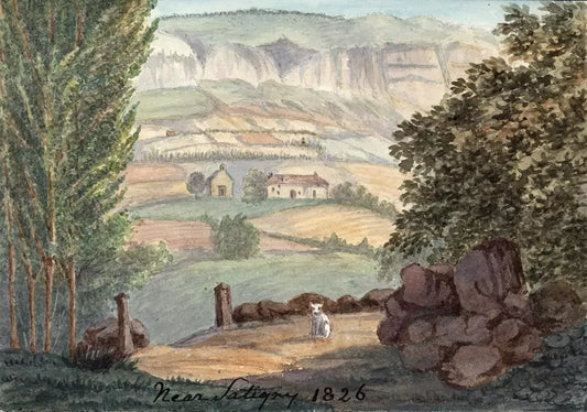 Elizabeth Campbell (1783-1861) - Watercolour Painting Satigny, Switzerland 1826