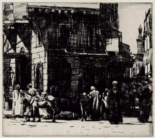 Mortimer Luddington Menpes - Pencil Signed Etching - A Street In Bulac Egypt