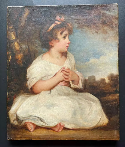 After Joshua Reynolds - Oil On Canvas - The Age Of Innocence - 19th Century