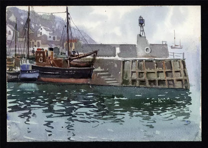 Arthur Royce Bradbury (1892-1977) Watercolour Painting - Brixham Devon 1957