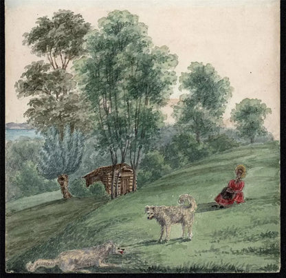 Elizabeth Campbell (1783-1861) Watercolour Painting - Switzerland - 19th Century