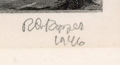 Rudolph Carl Von Ripper (1905-1960) - Pencil Signed Etching - World War Two Scene 1946 – WW2