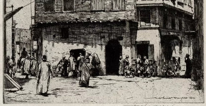 Mortimer Luddington Menpes - Pencil Signed Etching - Street Scene Cairo - 1914