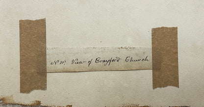 William Hubbard (1804-1870) Watercolour Painting - Crayford Church Kent 1847