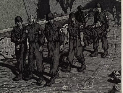 Rudolph Carl Von Ripper (1905-1960) - Pencil Signed Etching - World War Two Scene 1946 – WW2