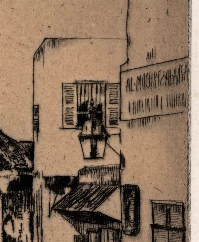 Mortimer Luddington Menpes - Signed Etching - Man In A Street, Cairo Egypt