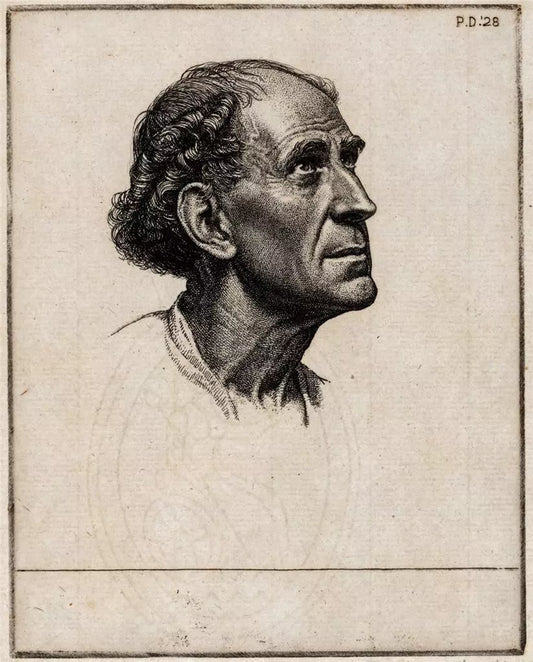 Paul Drury (1903-1987) - Pencil Signed Etching - Portrait Of An Italian Man 1928