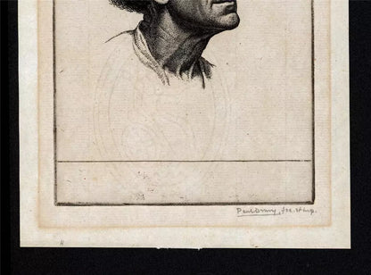 Paul Drury (1903-1987) - Pencil Signed Etching - Portrait Of An Italian Man 1928