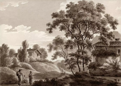 Elizabeth Campbell (1783-1861) Watercolour Painting - Figures In Mountain Landscape