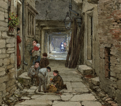Louise Rayner (1832-1924) - Watercolour Painting - Eastgate Row North, Chester