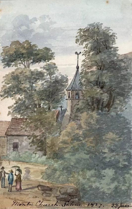 Elizabeth Campbell (1783-1861) Watercolour Painting - Saleve Haute-Savoie France 1827