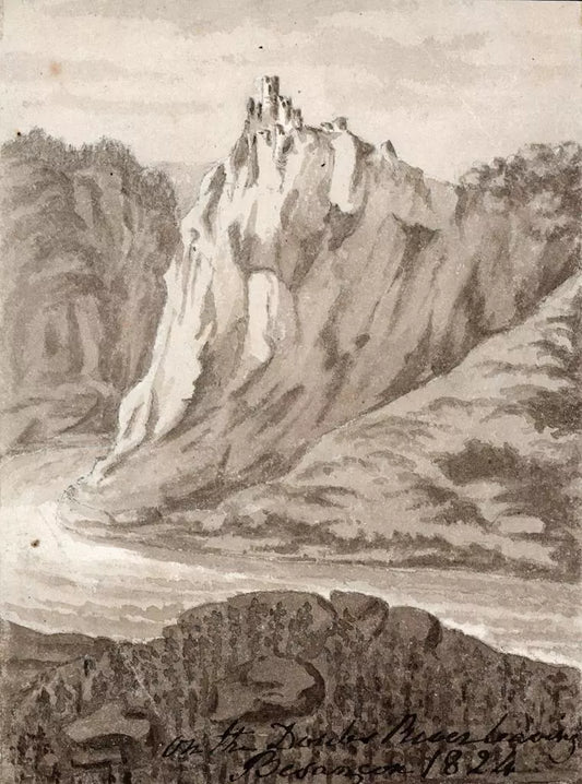 Elizabeth Campbell (1783-1861) Watercolour Painting - Besancon River Doubs France 1824