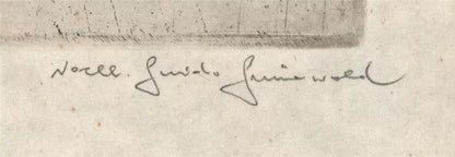 Guido Grunewald (1881-1935) Pencil Signed Etching - Portrait Of A Kitten / Cat