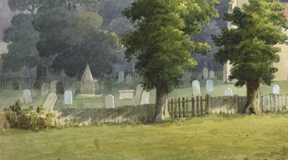 William Hubbard (1804-1870) Watercolour Painting - Sutton-at-Hone Church Kent