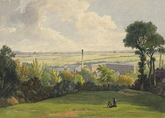 William Hubbard (1804-1870) - Watercolour Painting - Swaisland’s Upper Print Works Crayford