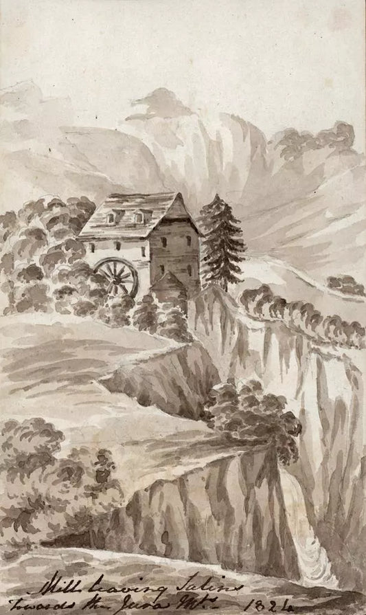 Elizabeth Campbell (1783-1861) Watercolour Painting - Salins-les-Bains France 1824