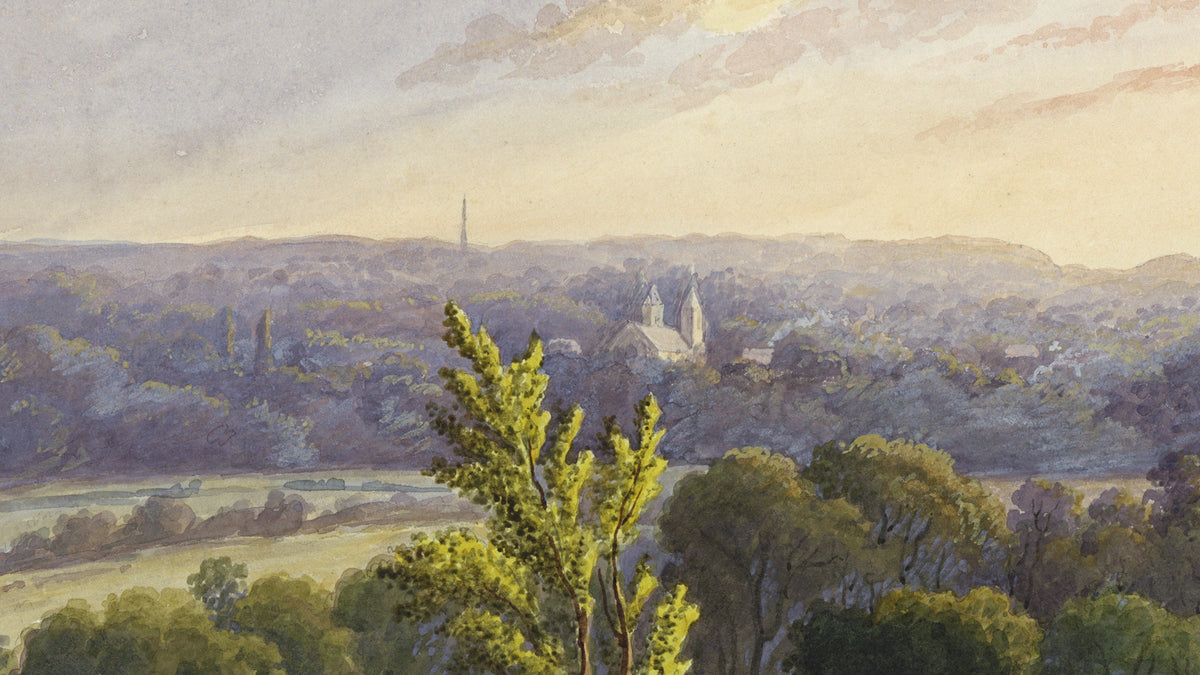 William Hubbard (1804-1870) Watercolour Painting Sidcup From Crayford Hill Kent