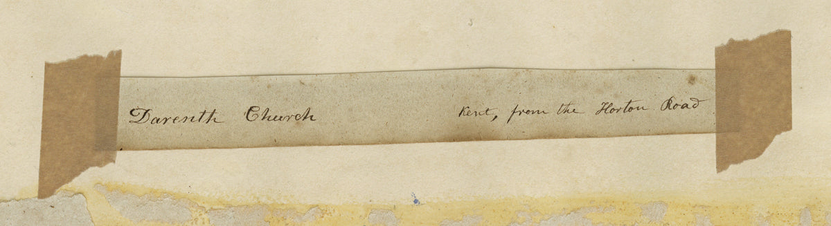 William Hubbard (1804-1870) Watercolour Painting - St Margaret Church Darenth Kent