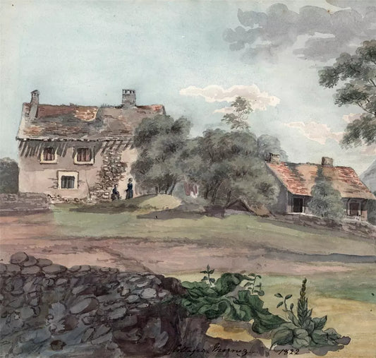 Elizabeth Campbell (1783-1861) Watercolour Painting - Mornay France - 1822