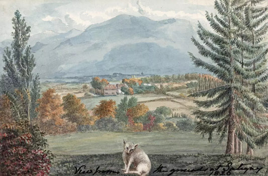 Elizabeth Campbell (1783-1861) - Watercolour Painting - View from the grounds at Satigny, Switzerland 1826