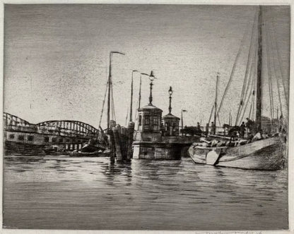 Mortimer Luddington Menpes (1855-1938) - Pencil Signed Etching - Rotterdam Netherlands