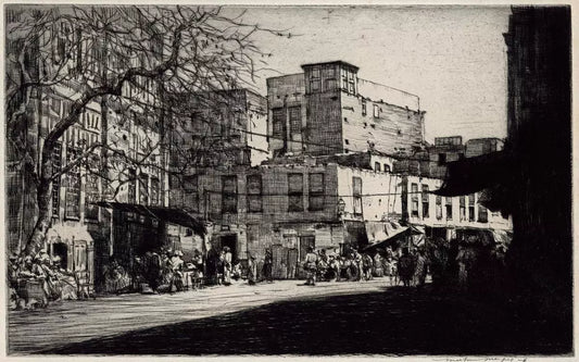 Mortimer Luddington Menpes (1855-1938) Signed Etching - Market Place Cairo Egypt