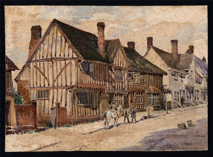 Arthur Charles Fare (1876-1958) Watercolour Painting - The Bell Kersey Suffolk