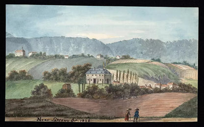 Elizabeth Campbell (1783-1861) Watercolour Painting - Satigny, Switzerland 1826