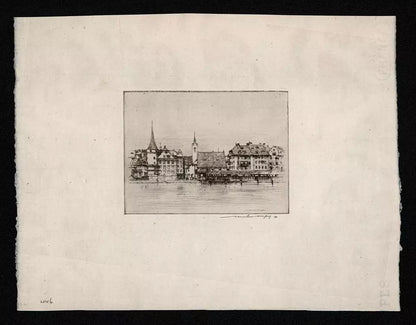 Mortimer Luddington Menpes - Signed Etching - Lucerne Switzerland