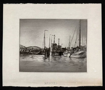 Mortimer Luddington Menpes (1855-1938) - Pencil Signed Etching - Rotterdam Netherlands