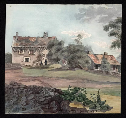 Elizabeth Campbell (1783-1861) Watercolour Painting - Mornay France - 1822