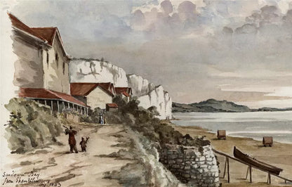 Sir James Lillyman Caldwell (1770-1863) - Watercolour Painting - Sandown Bay Shanklin Isle of Wight