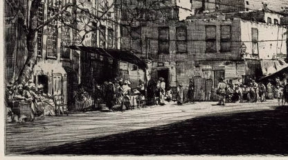 Mortimer Luddington Menpes (1855-1938) Signed Etching - Market Place Cairo Egypt