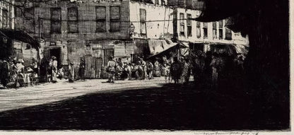 Mortimer Luddington Menpes (1855-1938) Signed Etching - Market Place Cairo Egypt