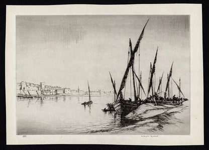 William Douglas Macleod (1892-1963) Signed Etching - River Scene - Landscape