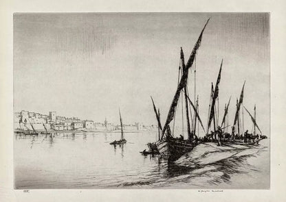 William Douglas Macleod (1892-1963) Signed Etching - River Scene - Landscape