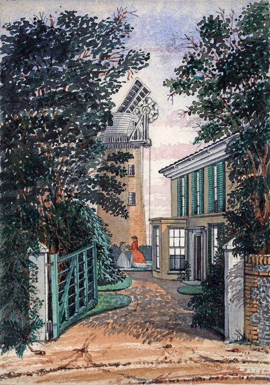 Runton Mill House Near Cromer 1865 Watercolour Painting - 19th Century